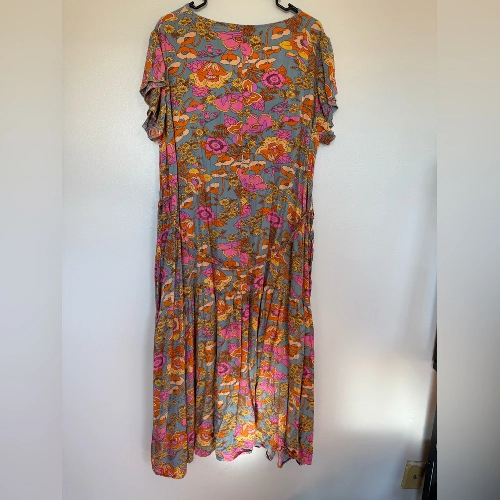 RusttyDustty Summer Boho Floral Dress Women’s 2XL 100% Vicose EUC - Picture 3 of 11